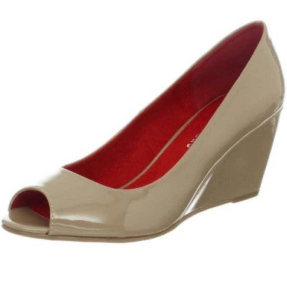 Chinese Laundry Nolita nude wedge heel open toe